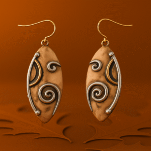 Brutalist Vintage Spiral Art Earrings