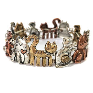 Pet lovers theme stretch bracelet - cat