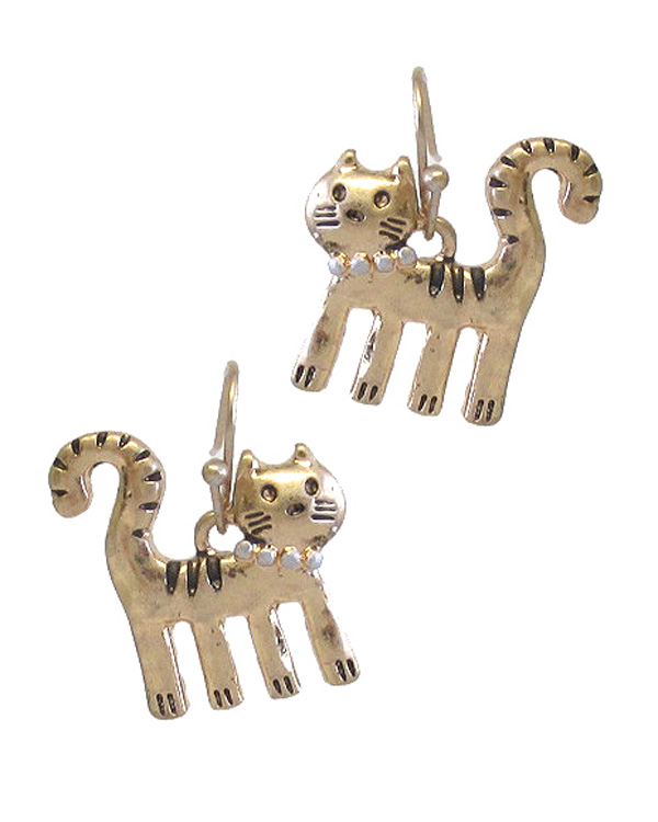 Pet lovers theme earrings - cat