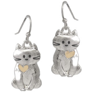 Pet lovers theme earrings - cat