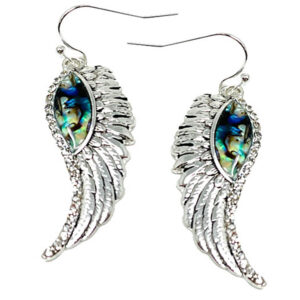 Abalone angel wing earrings