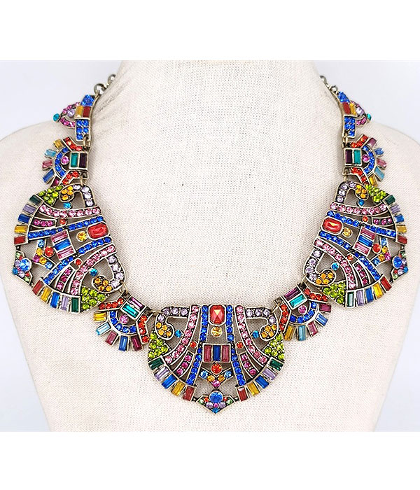Luxury class victorian style chunky party necklace - choker