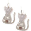 Pet lovers theme scratch metal cat earring - cat mom