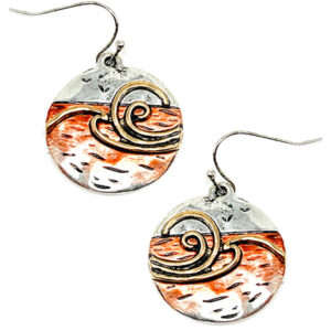 Ocean and wave earrings