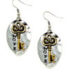 Metal key earrings - hope