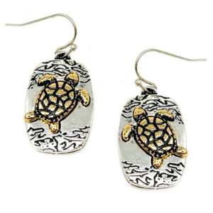 Sealife theme turtle earrings