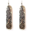 Vintage metal leaf earrings