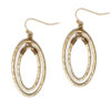 Double oval dangle earrings