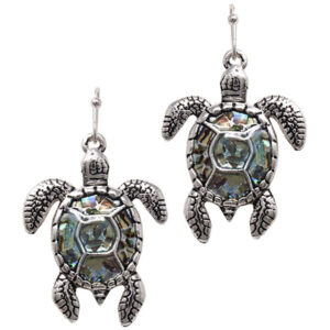 Abalone horse earrings