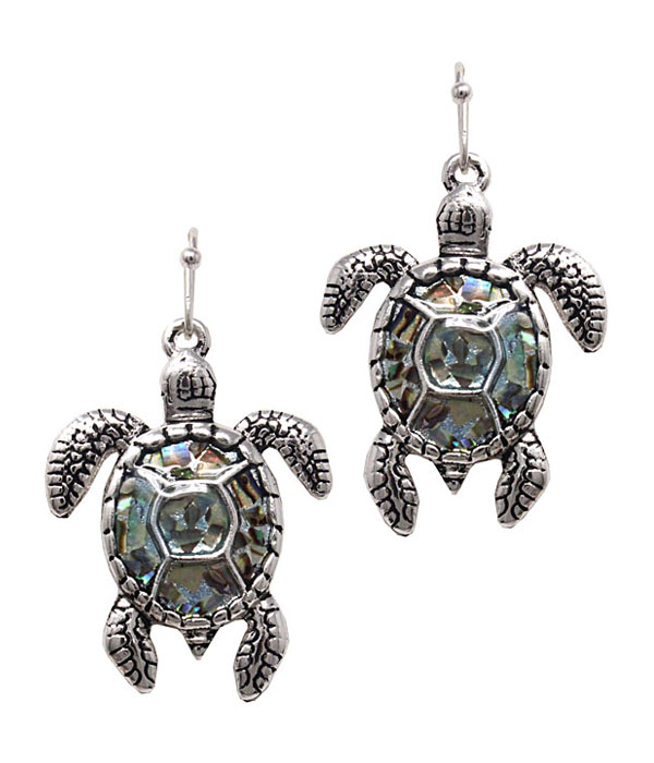 Abalone horse earrings