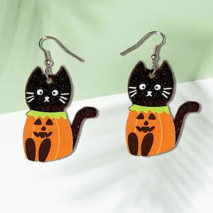 Pumpkin Cat Earrings