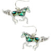 Abalone horse earrings