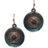 Vintage metal disc earrings