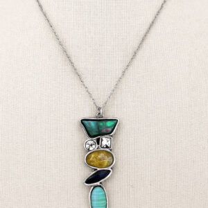 Mix stone pendant necklace