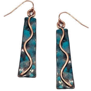 Metal bar drop earrings