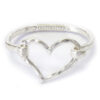 Heart bangle bracelet