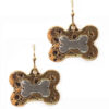 Pet lovers theme bone earrings