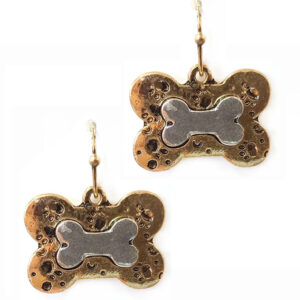 Pet lovers theme bone earrings
