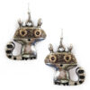 Vintage metal raccoon earrings