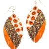 Halloween theme glittering marquise earrings