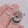 Vintage teapot and cup earrings