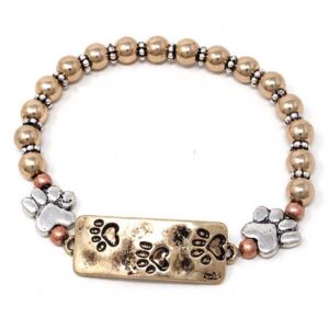 Paw print stretch bracelet