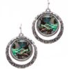 Abalone disc earrings
