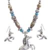Western theme horse necklace set