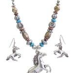 Western theme horse necklace set