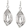 Triple marquise metal earrings