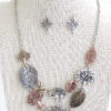 Tree of life theme multi charm link bib necklace set