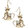 Cat and butterfly earrings