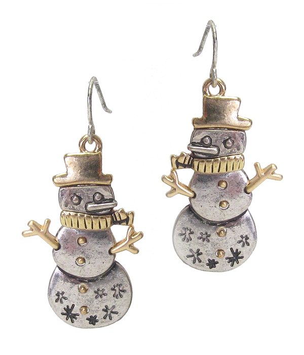 Snowman Earrings