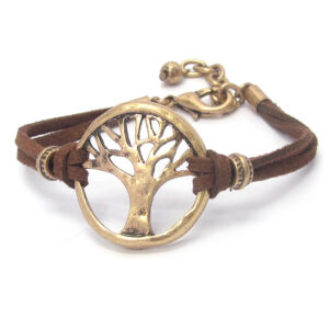 Tree of life leatherette bracelet