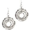 Triple metal ring earrings