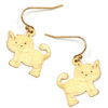 Pet lovers theme scratch metal cat earrings