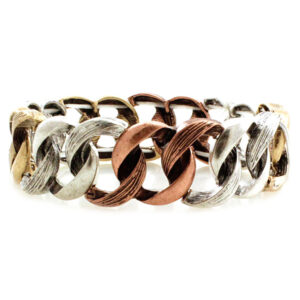 Vintage metal chain stretch bracelet