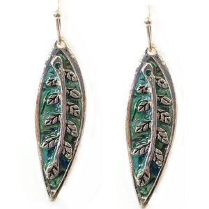 Metal leaf earrings
