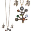 Vintage metal tree of life pendant necklace
