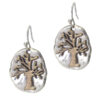 Vintage metal tree of life earrings