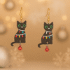 Christmas Cat Earrings