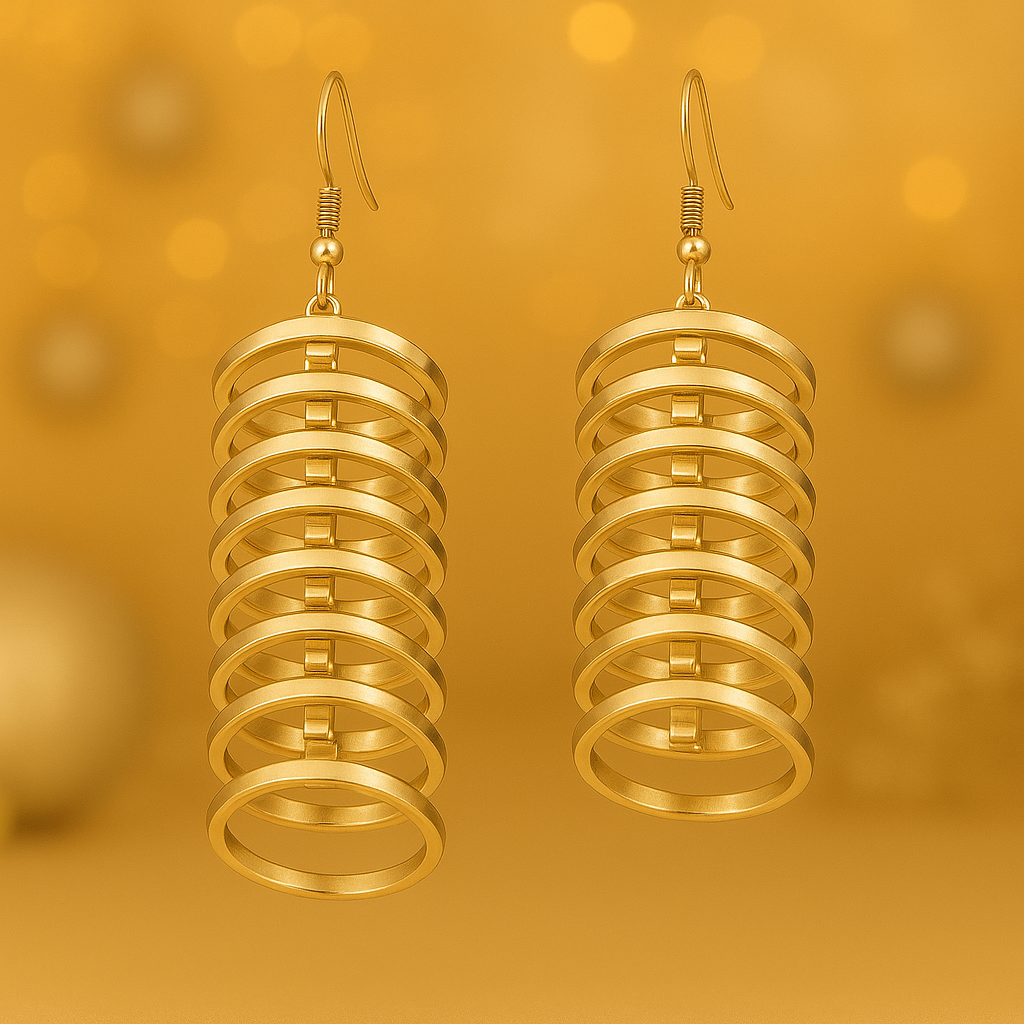 Ring Link Drop Earrings