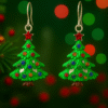 Bejeweled Christmas Tree Earrings