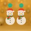 Christmas Snowman Earrings