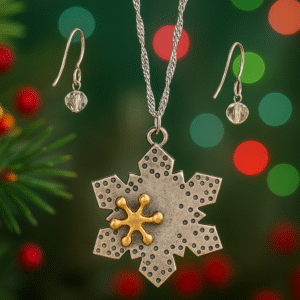Snowflake Necklace & Earrings