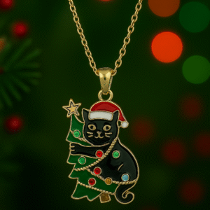 Christmas Cat Necklace