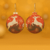 Christmas Bulb Reindeer Earrings