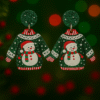 Ugly Christmas Sweater Snowman Earrings